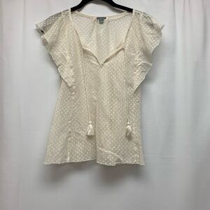 5/$35💥 Aerie Women’s Sheer Ivory Top